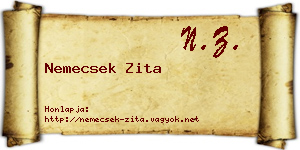 Nemecsek Zita névjegykártya